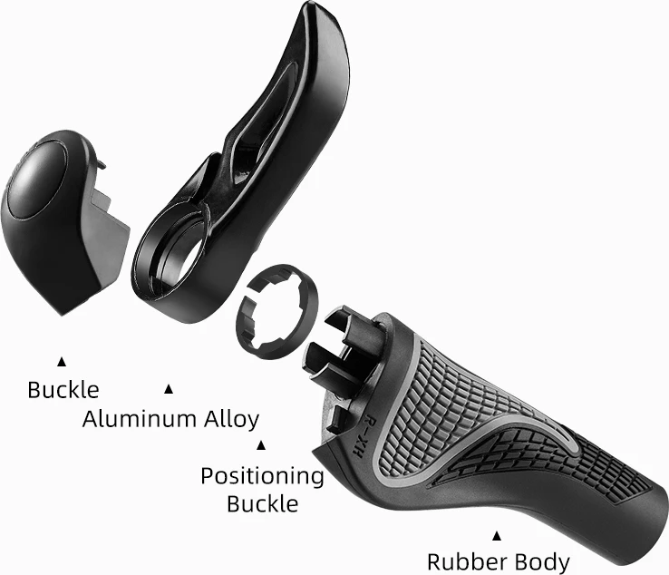 Ročaji za kolo z rogovi, Rockbros BT1007B, črni