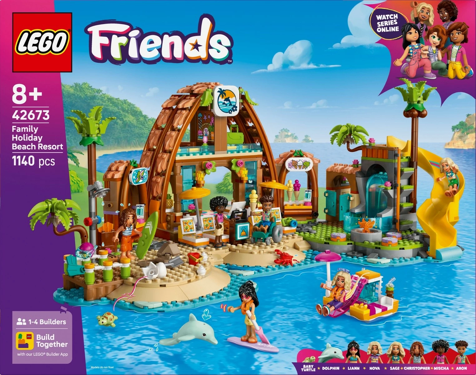 Družinske počitnice na plaži, LEGO Friends 42673, 1140 kosov