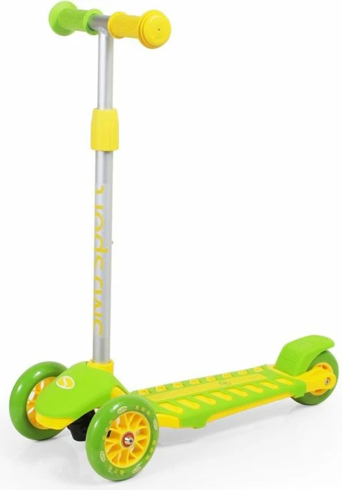 Trotinet z dvema sprednjima kolesoma SMJ, zelen/rumen