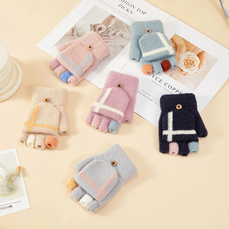 Zimske rokavice mitene Hurtel za ženske/otroke, univerzalne, modre