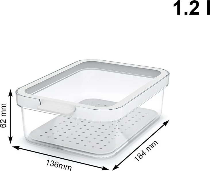 Posoda za hrano Rondo Cauma 1,2 l, Rotho, prozorna