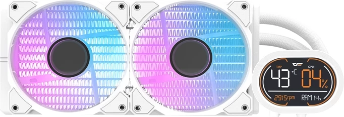 Hladilnik s tekočino za CPU, ARGB, Darkflash DH240D, bel