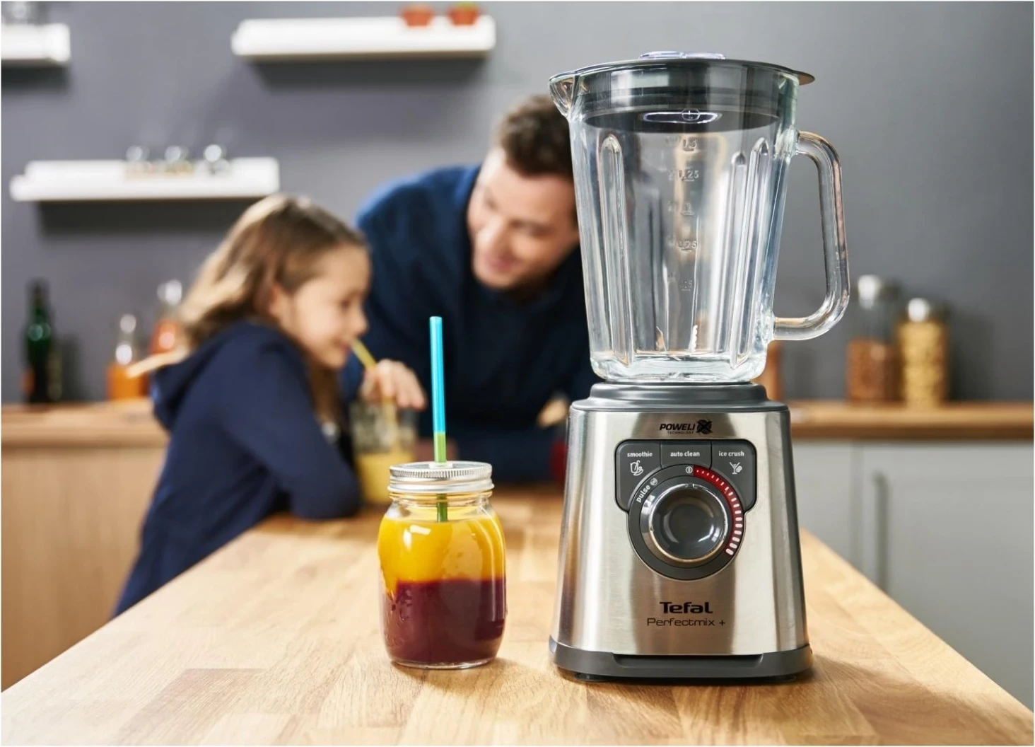 Blender Perfect Mix+ BL811D38, 1,5 L, 1200 W, srebrn (Tefal)