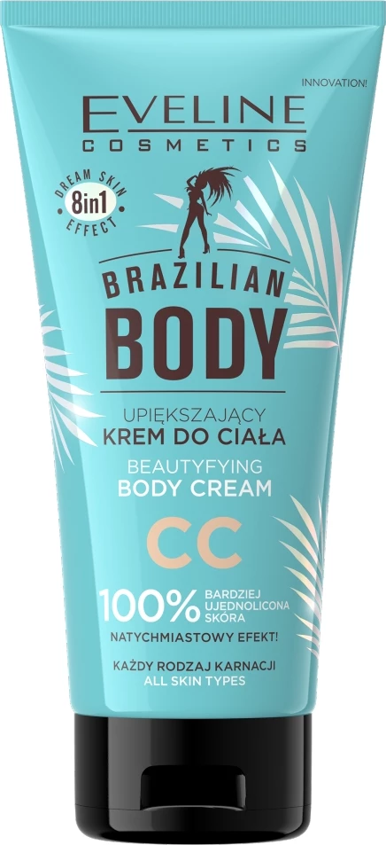 Krema za telo CC za ženske, Eveline Cosmetics Brazilian Body Beautifying, 140 ml