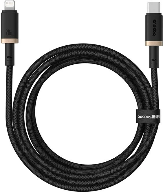 Hitri polnilni kabel Type C za iPhone Baseus Dura, 20 W, 2 m, črno-zlat