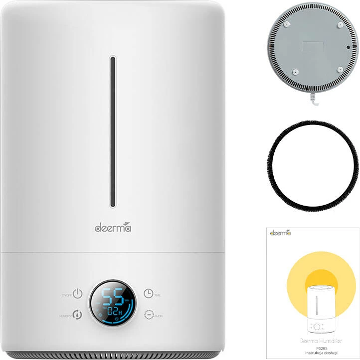 Ultrazvočni vlažilec, 5 L, z aromaterapijo Deerma F628S, bel