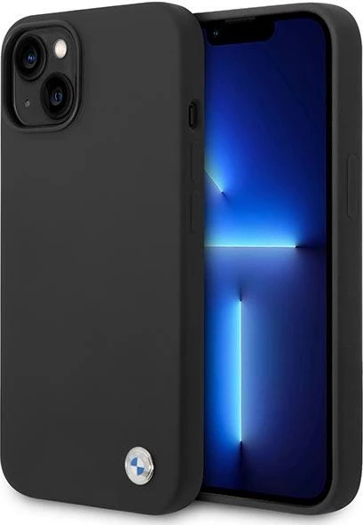 Zaščitni silikon za iPhone 14, 6.1", črn — BMW BMHCP14SSILBK