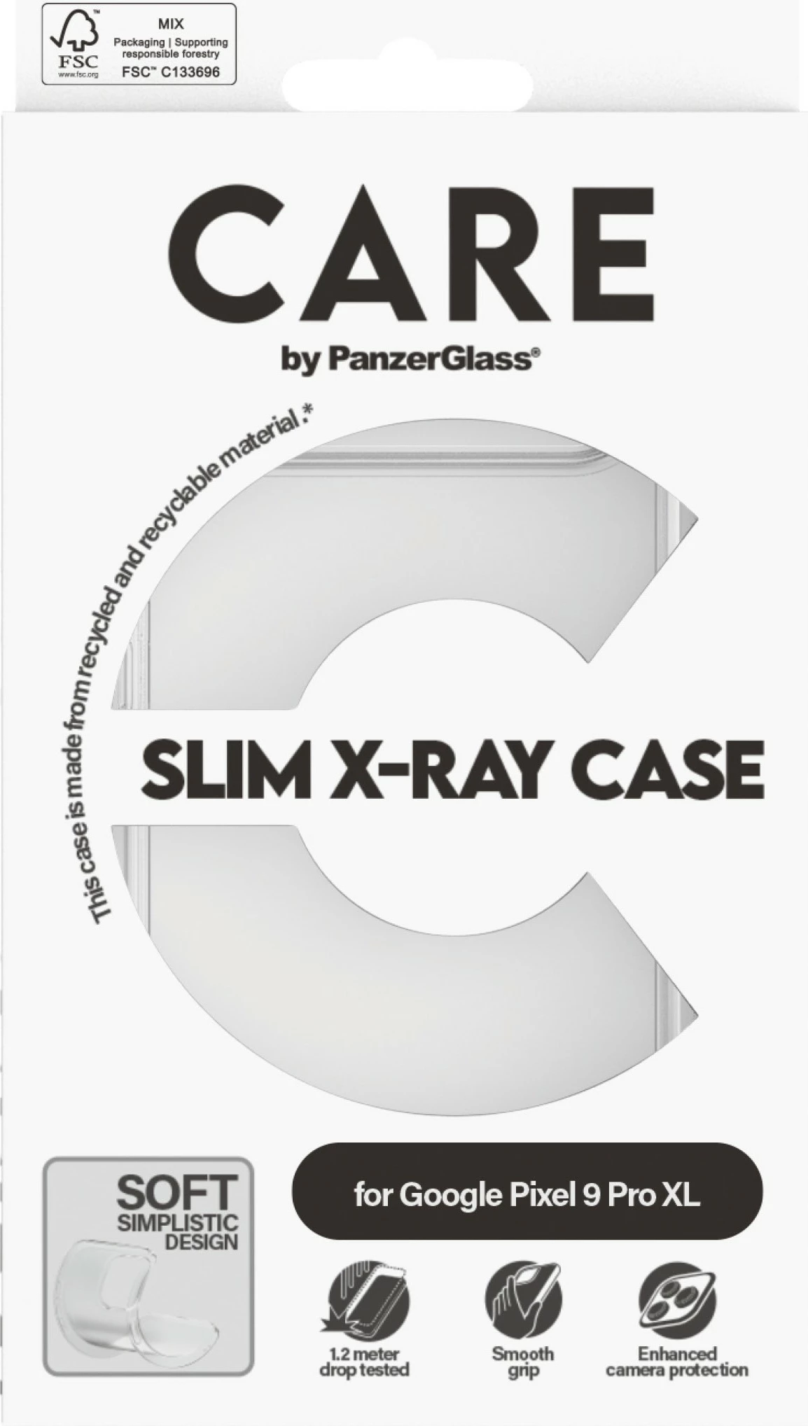 Prozoren ovitek PanzerGlass CARE Slim X-Ray za Google Pixel 9 Pro XL