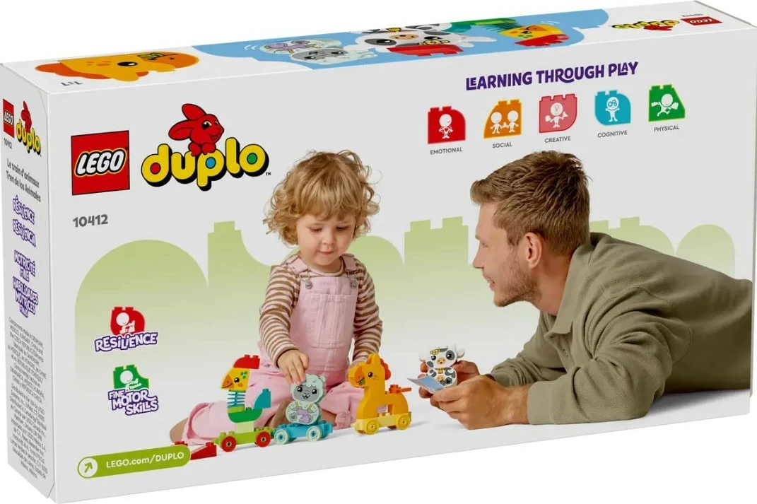 Komplet igrač Moj prvi živalski vlak, LEGO DUPLO 10412, 19 delov, večbarven