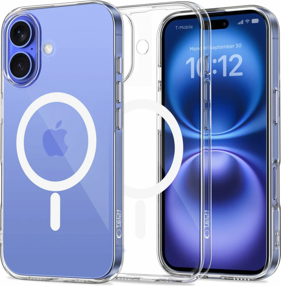 Ovitek za telefon Tech-Protect FlexAir MagSafe za iPhone 16, prozoren