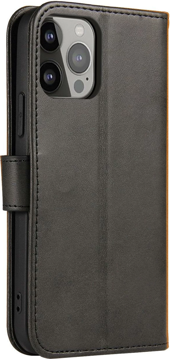 Ovitek za telefon z magnetom, s pokrovom, denarnico in stojalom za Samsung Galaxy A14 5G, Hurtel, črn