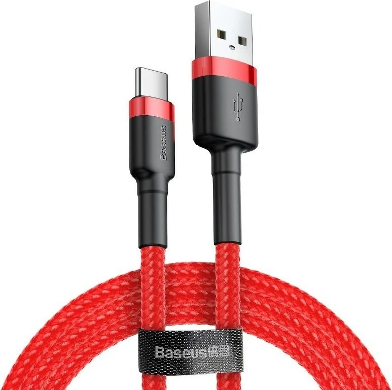 Kabel za polnjenje USB-C, Baseus, 2 m, rdeč