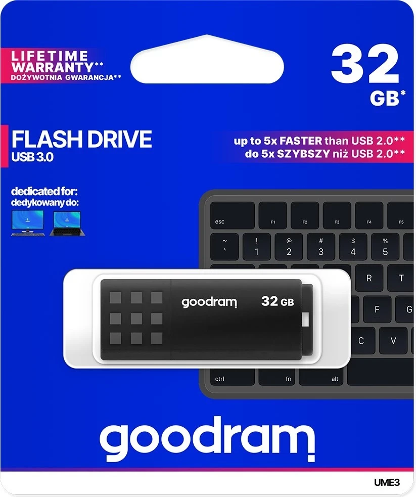 USB 3.0 32 GB, črn — GoodRAM UME 3