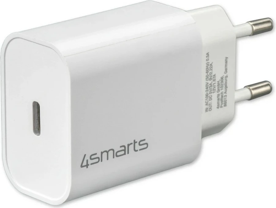 USB polnilec 4smarts 465575, 20W, bel