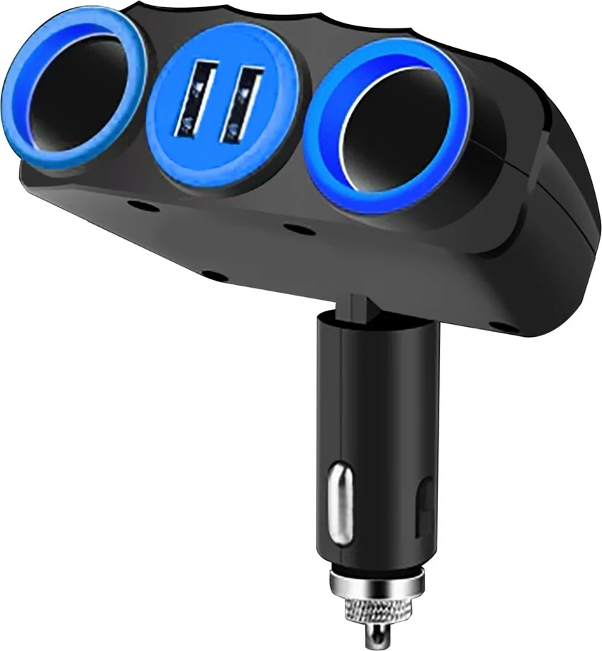 Razdelilec za vtičnico v avtu Vakoss TP-3268K, 2x USB, črn