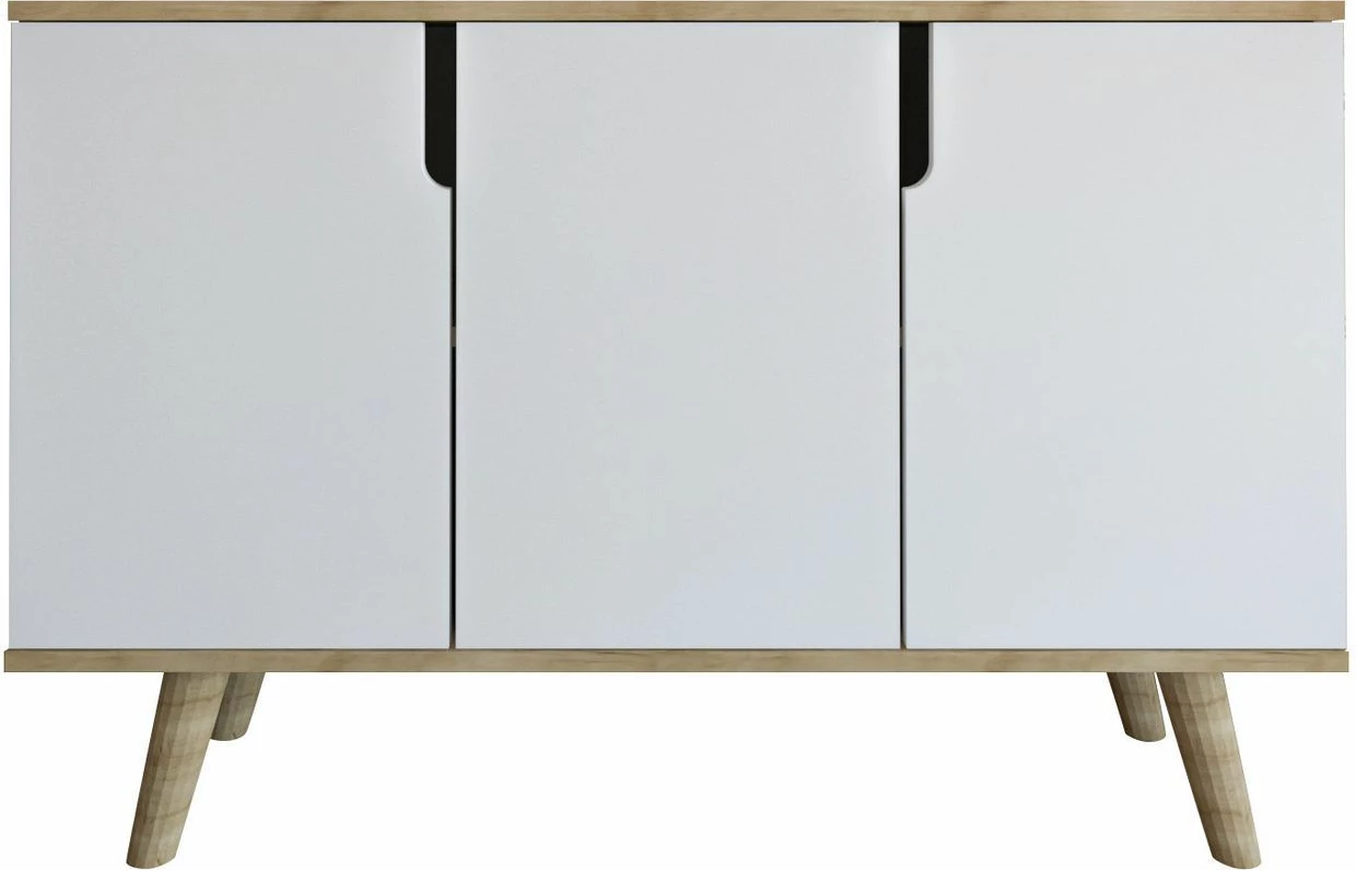 Konzola Verona 120, hrast safir, bela - Skye Decor