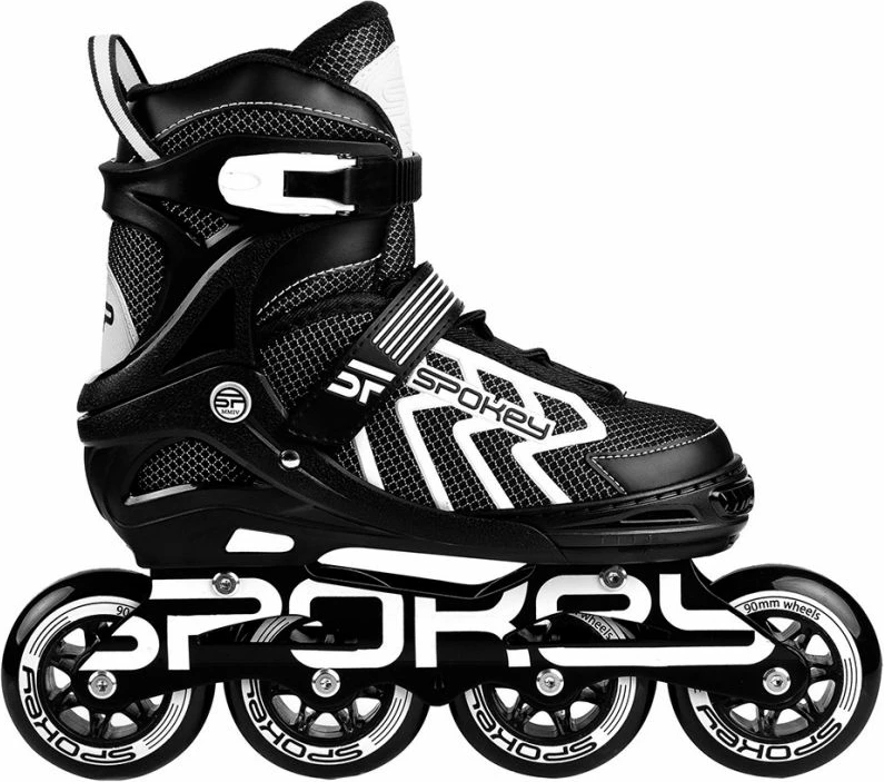 Rolerji za otroke Spokey Khan, črno-beli