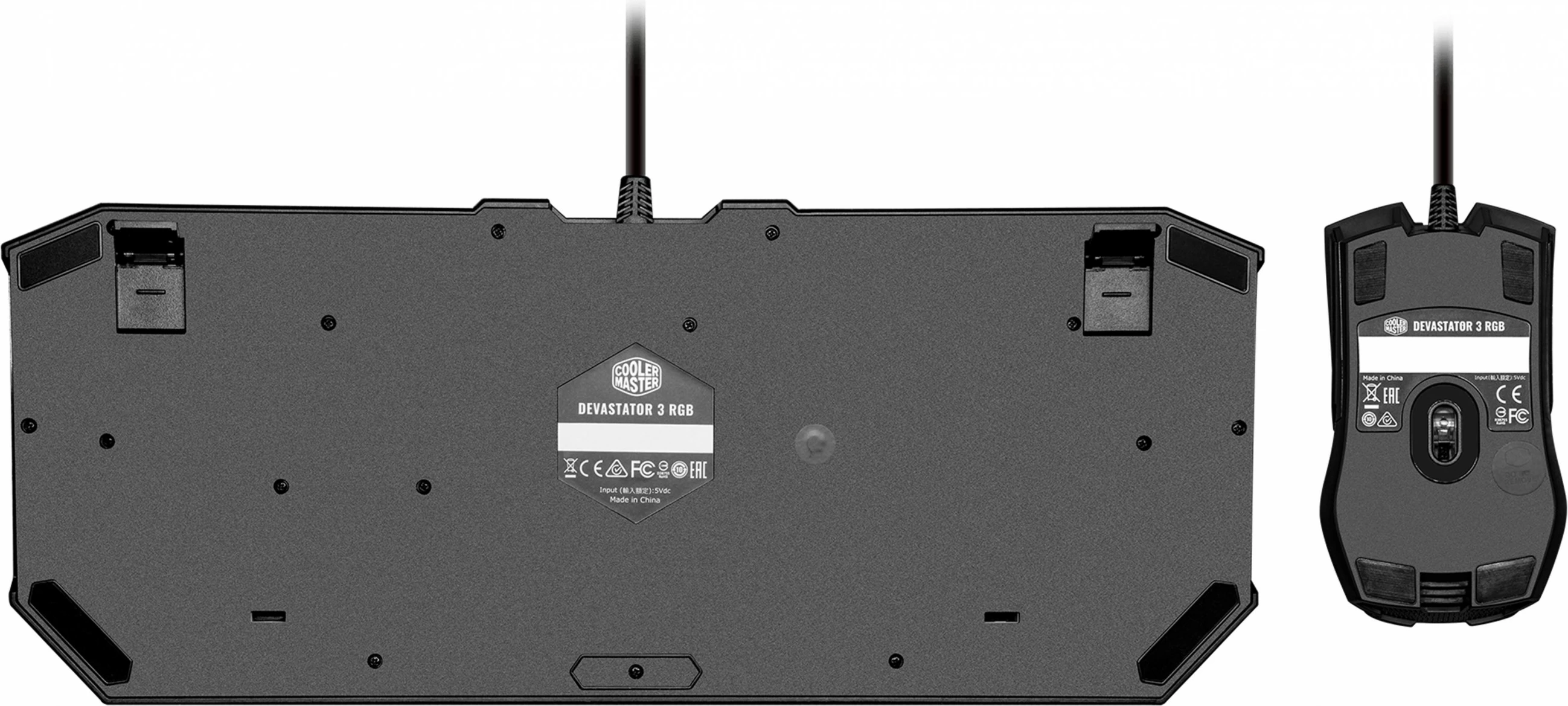 Set tipkovnice in miške z RGB osvetlitvijo, Cooler Master Devastator 3 RGB, QWERTZ, USB, membranski, črn