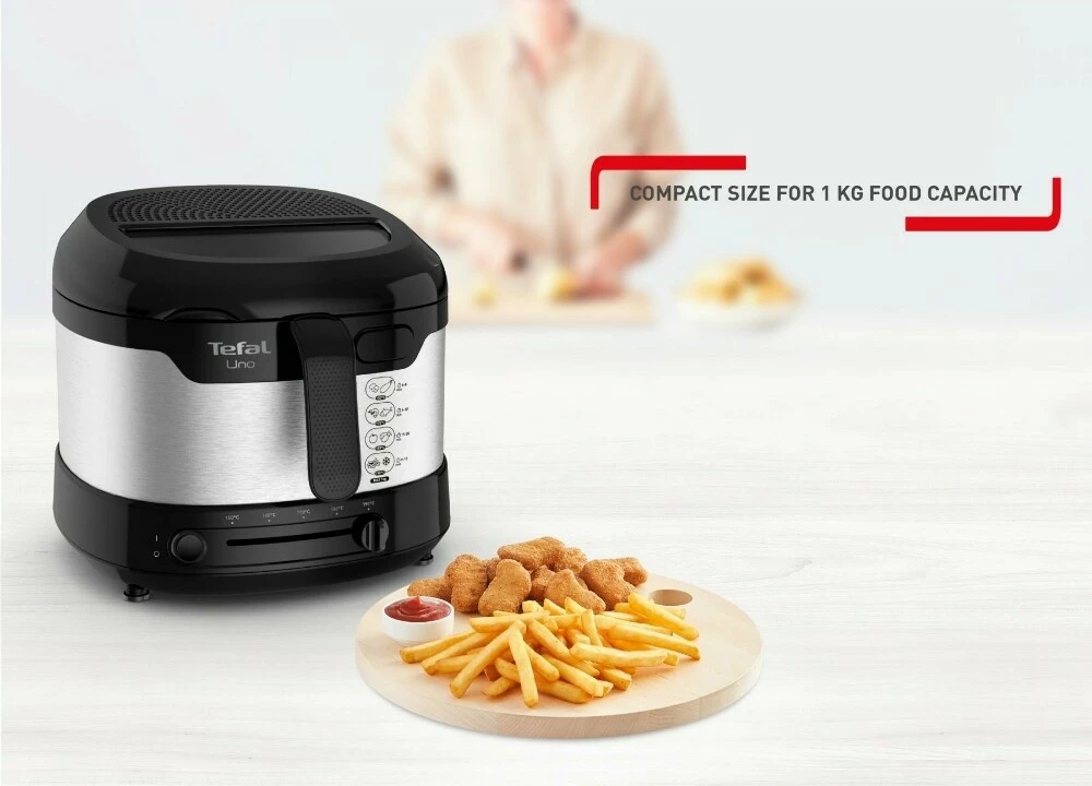 Cvrtnik 1,8 L, 1600 W, inox/črn — Tefal Uno M FF215D30