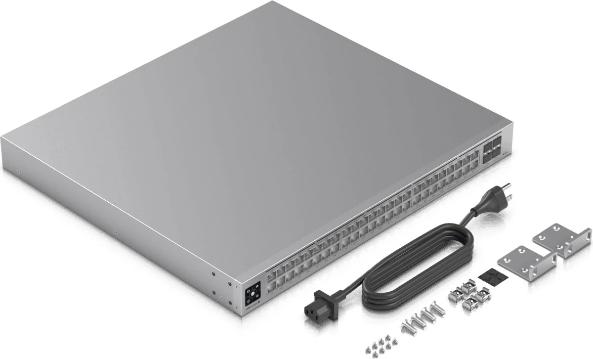 Zmogljiv L3 switch z 2,5G Ethernet in PoE, Ubiquiti USW-PRO-MAX-48-POE, siva