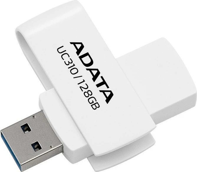 USB ključek 128 GB, USB 3.2, bel — Adata UC310