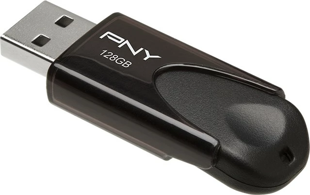 USB ključek PNY Attache 4, 128 GB, USB 2.0, črn