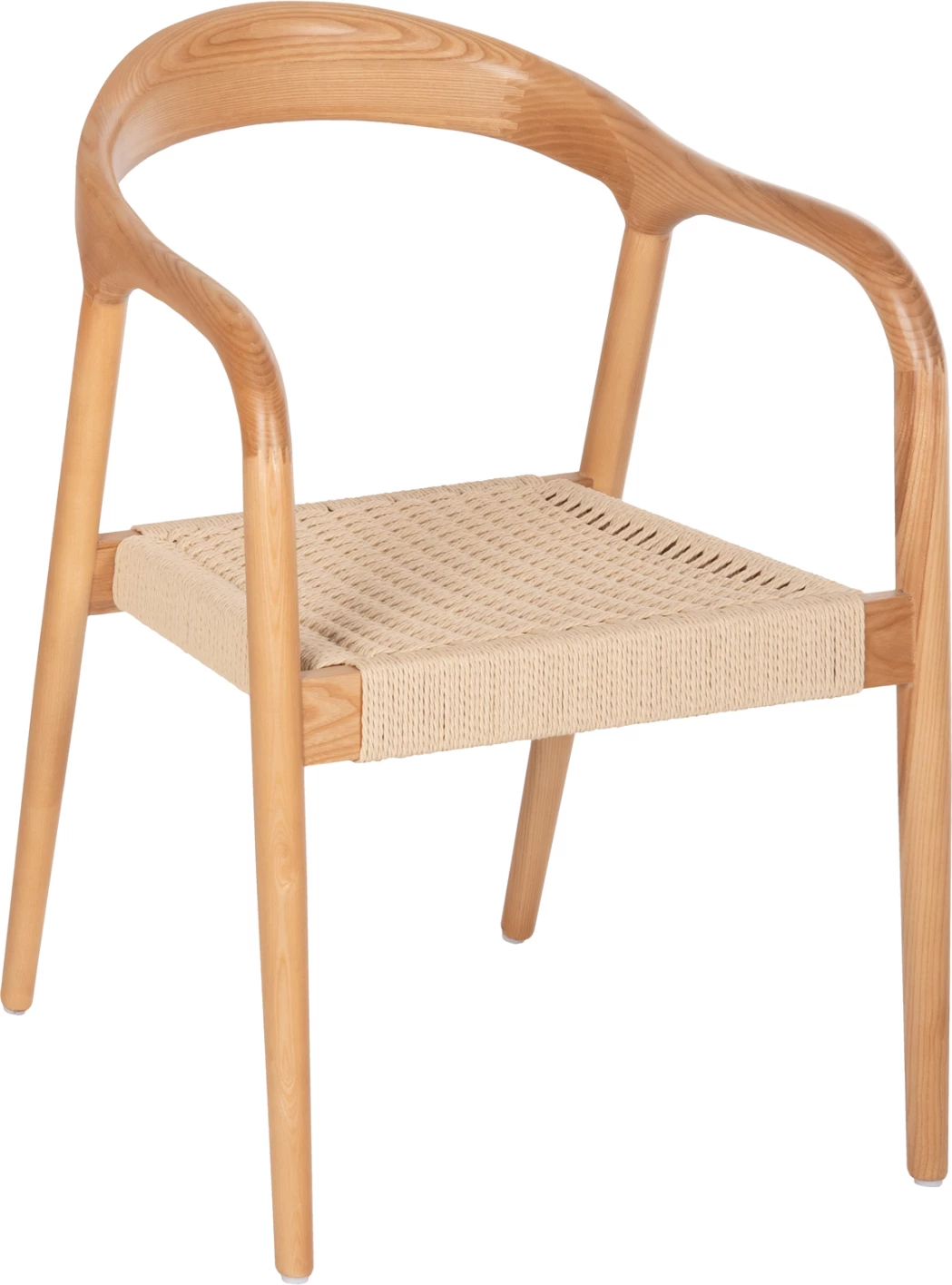 Fotelj FH9874 z okvirjem iz jesena in sedežem iz papirnate vrvi 57x54x78H cm