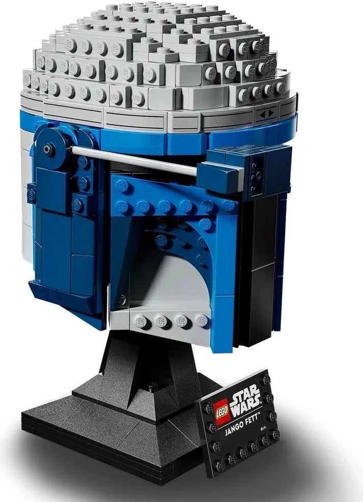 Kolekcionarski model čelade Jango Fett, LEGO Star Wars 75408, 816 kosov, za odrasle, modro/siv