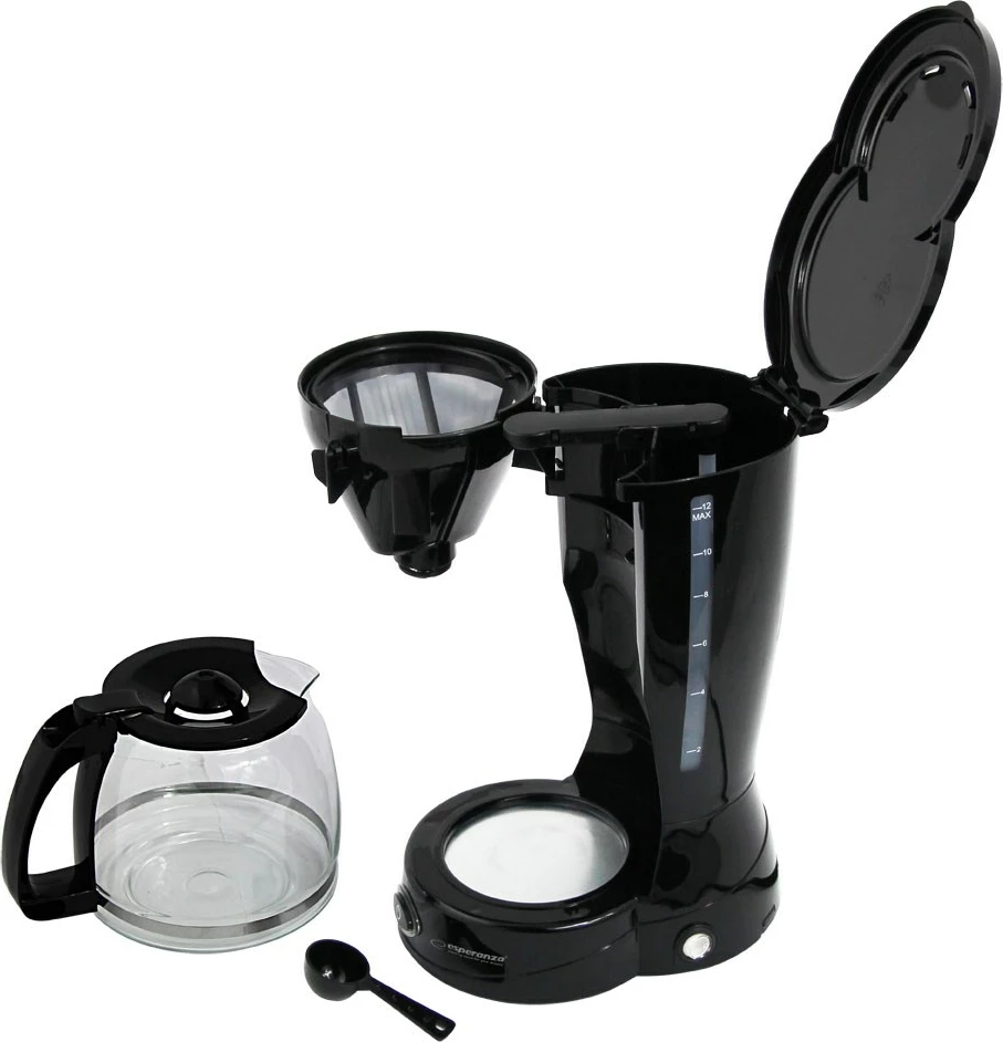 Kapučinarnik Esperanza EKC009, 1,5 L, črn