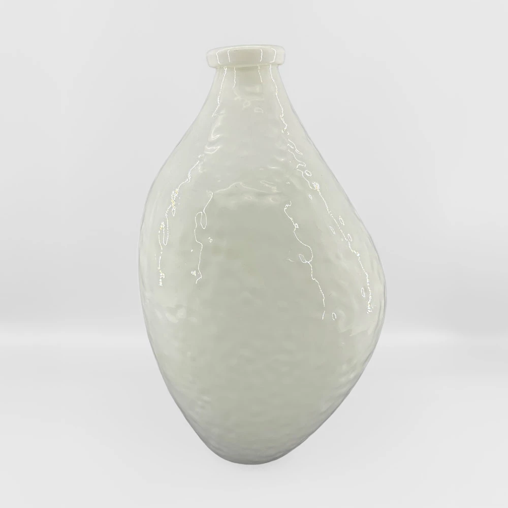 Steklena vaza, 22x22x35.5 cm, SPICE, bela