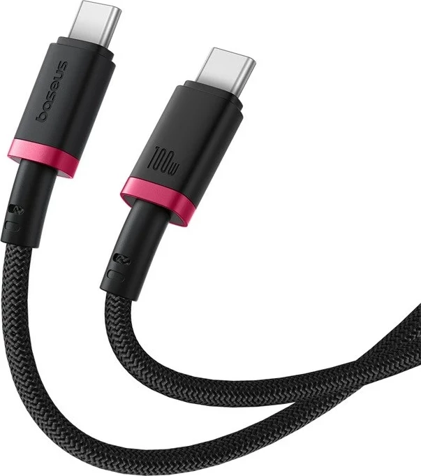 Kabel za hitro polnjenje Type C v Type C, 100 W, 1 m, rdeč - Baseus Dura