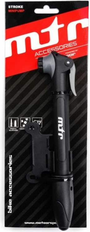 Mini plastična tlačilka za kolo Meteor, črna