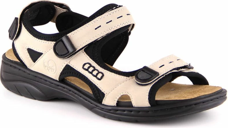 Sandali, udobni ženski sandali Rieker, bež