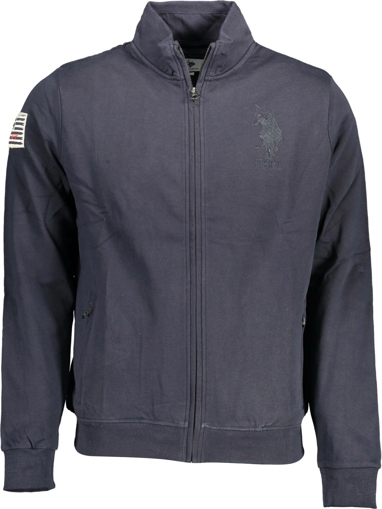 Pulover z zadrgo za moške, modre barve, US Polo