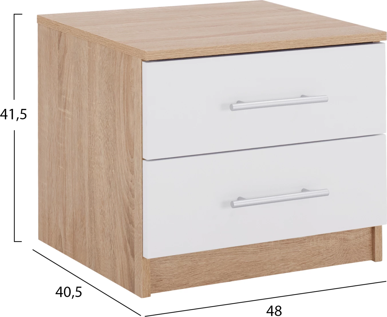 Nočna omarica FH2220.06 sonama-bela 48x40,5x41,5 cm