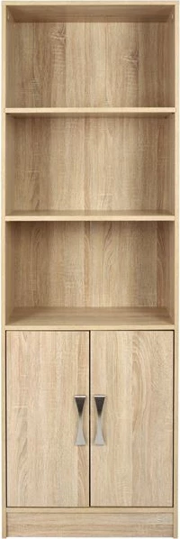 Melaminska knjižna omara FH2027.03 Sonama z kovinskim ročajem 60x30x180