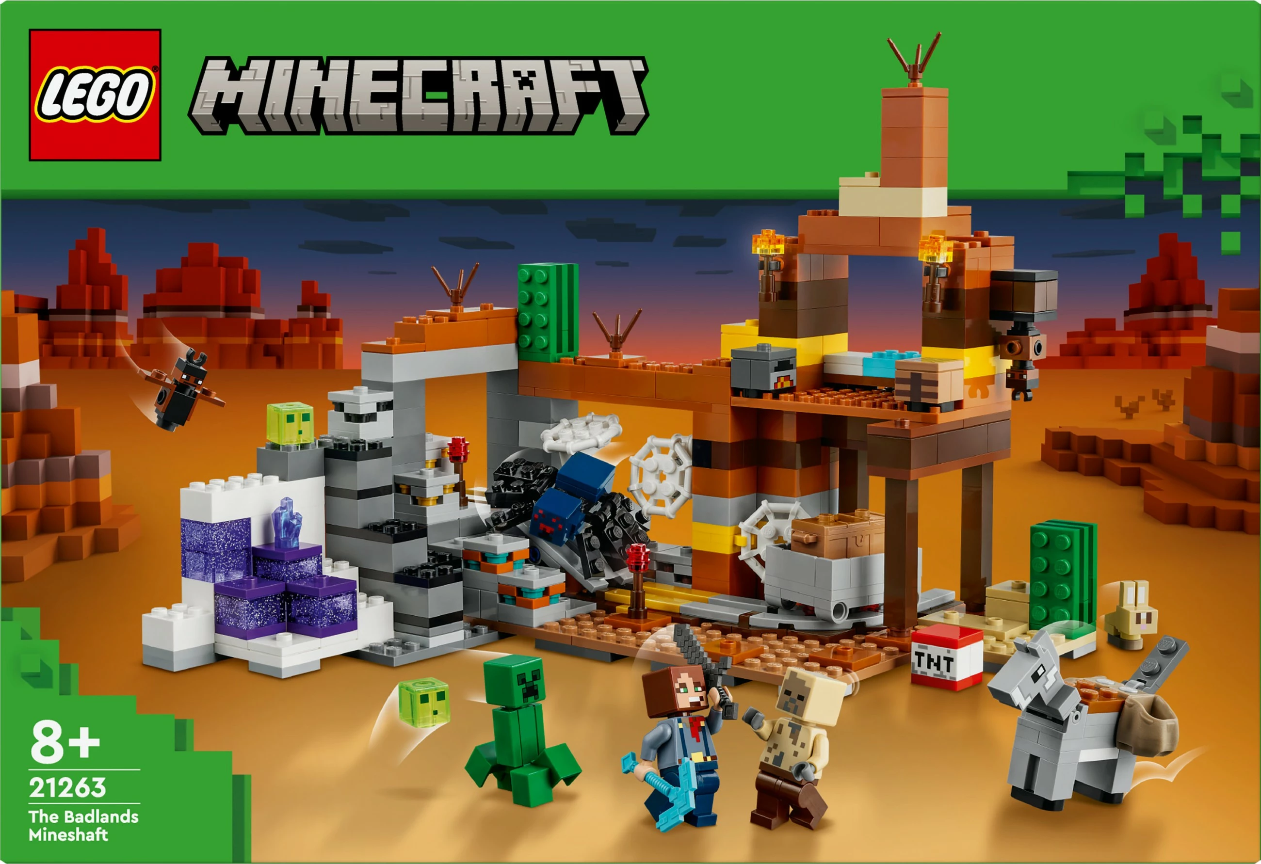 Gradbeni set LEGO Minecraft 21263 The Badlands Mineshaft, večbarven
