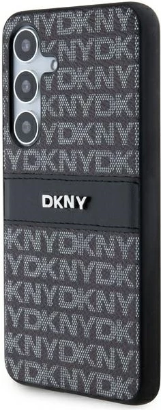 Zaščitni ovitek za Samsung Galaxy S24, DKNY Mono Stripe & Metal Logo, črn