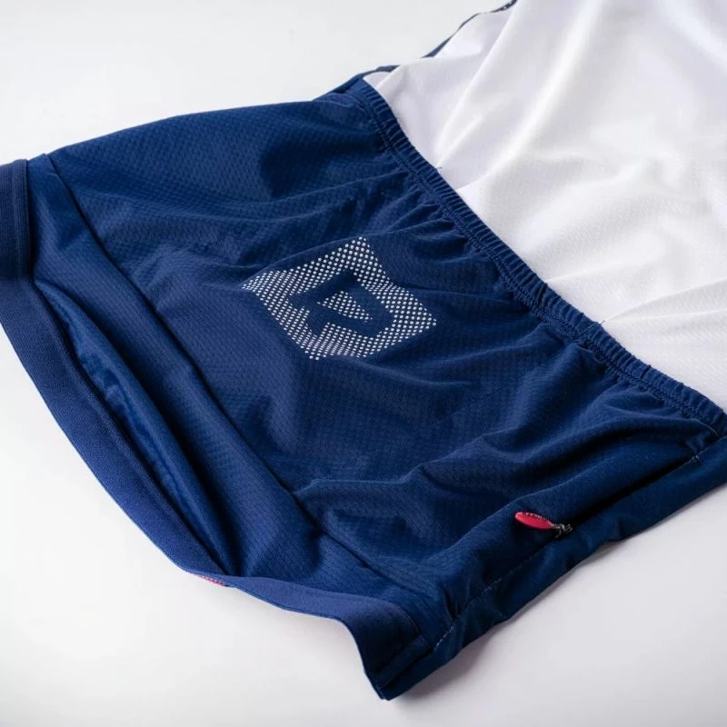 Kolesarska majica za ženske Radvik, bela in temno modra