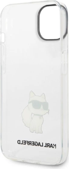Ovitek za telefon Karl Lagerfeld Choupette za iPhone 14 Plus/15 Plus, prozoren