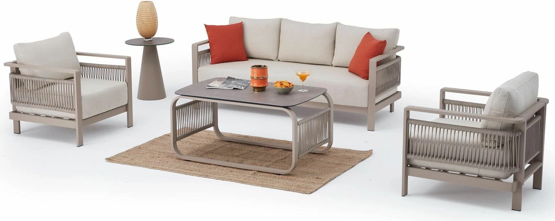 Lounge set za vrt, bež, Skye Decor Venedik