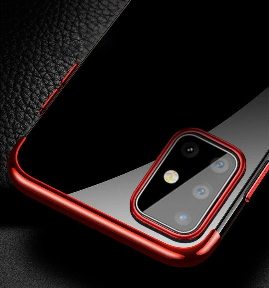 Prosojen ovitek za telefon Hurtel Clear Color 0,3 mm, TPU, za Samsung Galaxy A72, črn