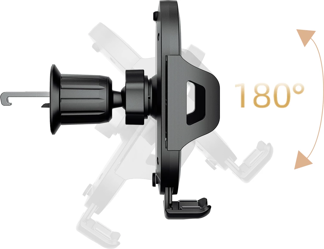 Držalo za pametni telefon za prezračevalno rešetko Dudao F2+, samodejno prijemanje, črno