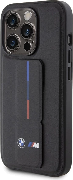 Ovitek Grip Hot Stamp BMW za iPhone 15 Pro, črn