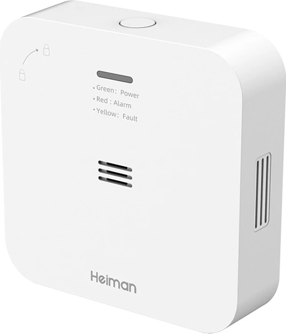 Detektor ogljikovega monoksida Heiman HM-720ES-W, brezžičen, povezava z aplikacijo, bel