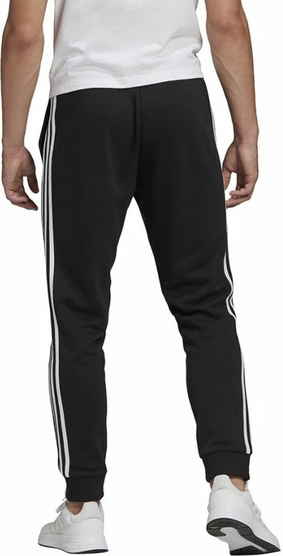 Športne hlače Essentials Tapered Cuff 3 Stripes, adidas, črne