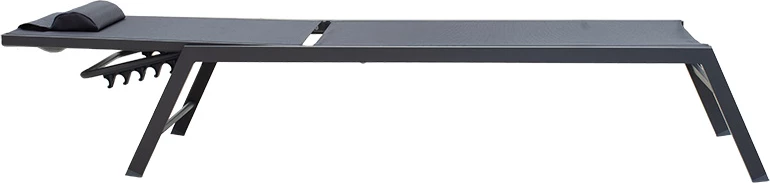 Ležalnik iz aluminija, tekstilen anthracit, temno siva - Kiara