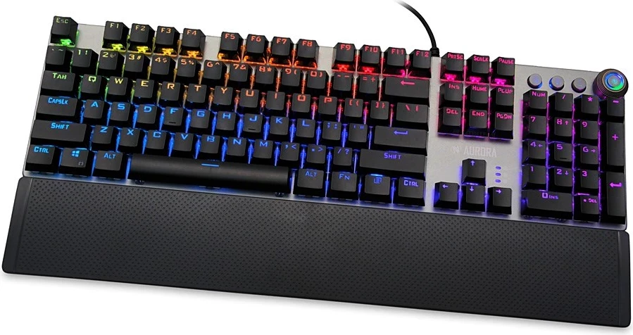 Mehanska/LED osvetljena tastatura iBox Aurora K-4 USB, črna