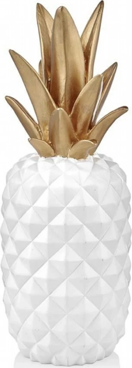 Dekorativen ananas, bel in zlat, Evila Originals, 22 x 22 x 56 cm