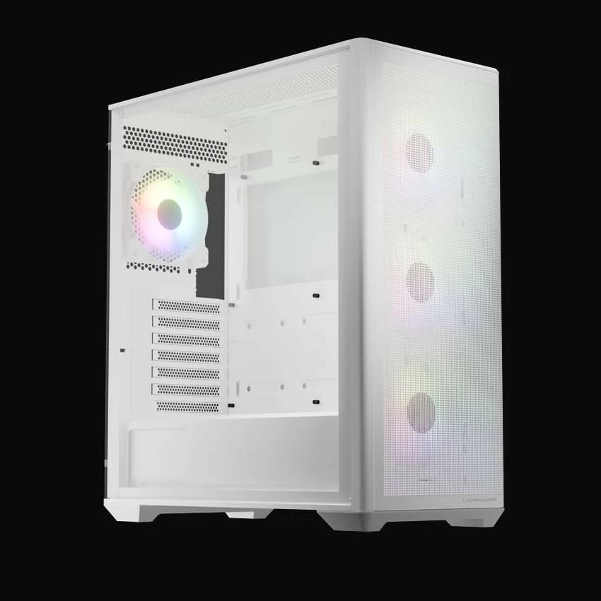 Micro Tower ohišje z RGB, LC-Power Gaming 811W, belo